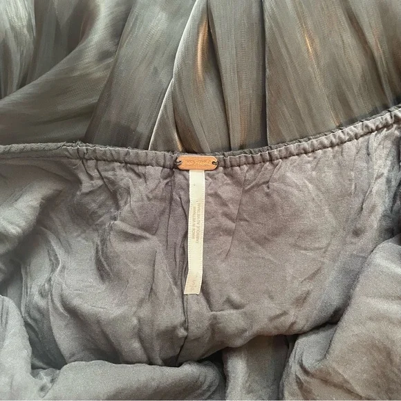 Free People Do a Twirl tiered ruffle halter backless mini skirt romper - Picture 8 of 14